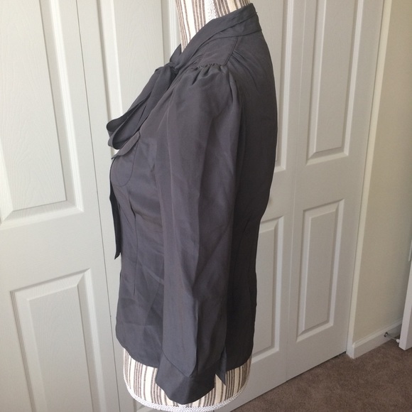 Prada Grey Silk Button Down Blouse - Picture 2 of 5